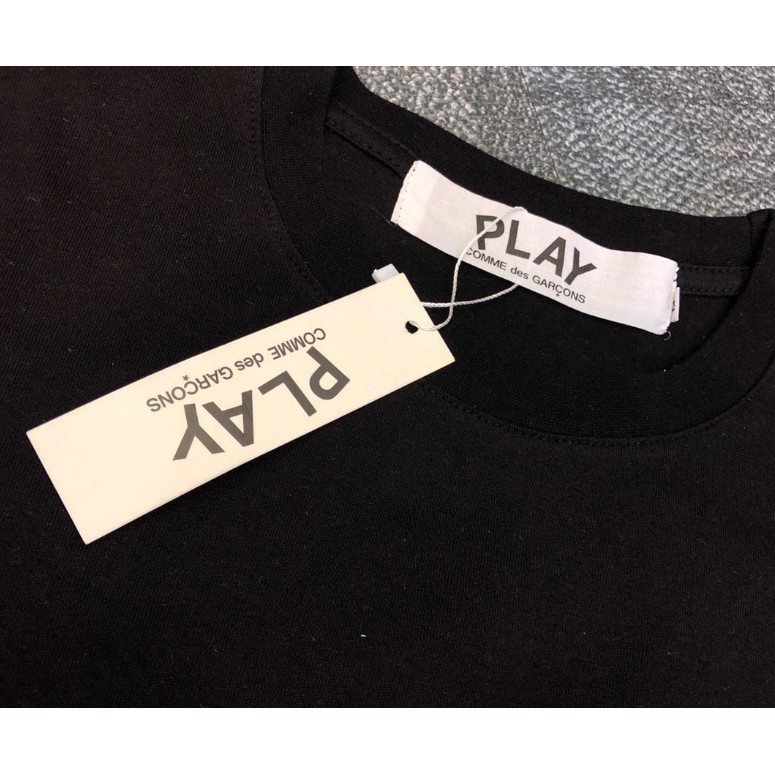 Play polo comme des garcons CDG Áo Thun Tay Ngắn Cổ Tròn Họa Tiết Rằn Ri Phong Cách Mới Cho Nam Và Nữ