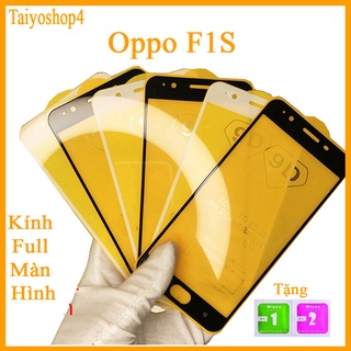 Kính cường lực Oppo F1S full màn hình, Ảnh thực shop tự chụp  ( Tặng kèm bộ giấy lau màn hình ) Taiyoshop4