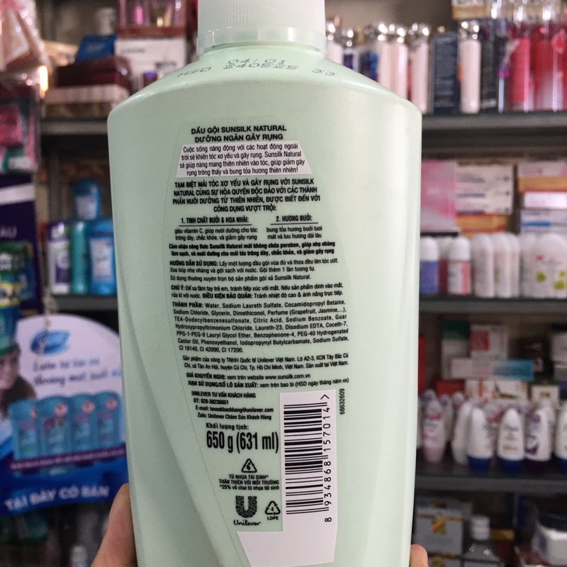 Dầu gội Sunsilk ngăn rụng tóc 650g