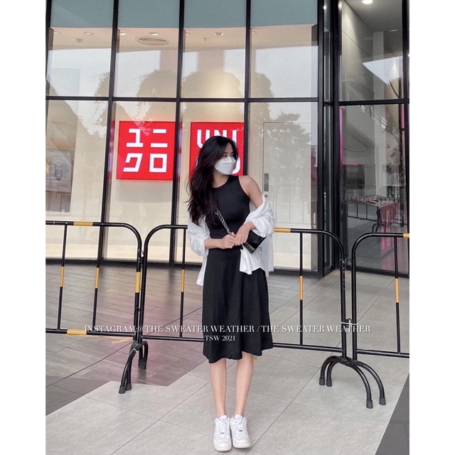 [Mã FAMARAL1 giảm 10K đơn 50K] (Ảnh thật) Váy ba lỗ thun trơn xoè A basic the.sweaterweather TSW | BigBuy360 - bigbuy360.vn