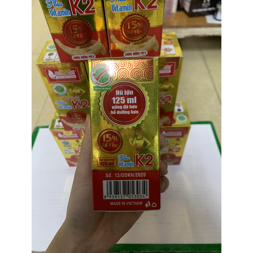 Lọ Yến Sào Khánh Hòa Nutrition 15% Tổ Yến Bổ Sung Vitamin K2
