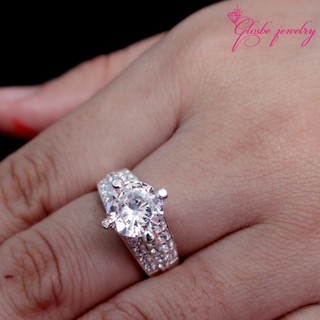 Nhẫn nữ bạc đẹp 💖FREESHIP Giảm 20K Khi Nhập [ DAYC20KM]- Nhẫn ổ đá đơn giản thanh lịch cao cấp bạc 925