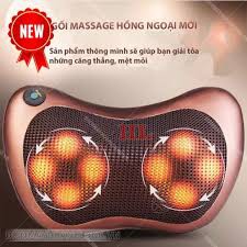 [CÓ VIDEO]Gối massage hồng ngoại 8 quả cầu 8 bi đảo chiều cao cấp