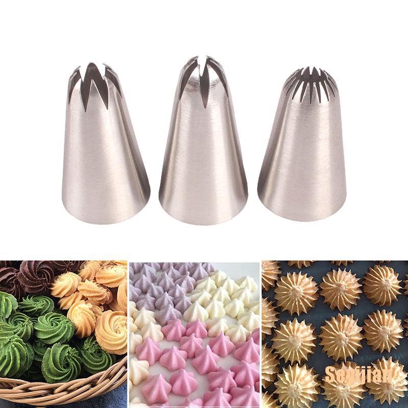 Set 3 đuôi bắt bông kem trang trí bánh tiện lợi