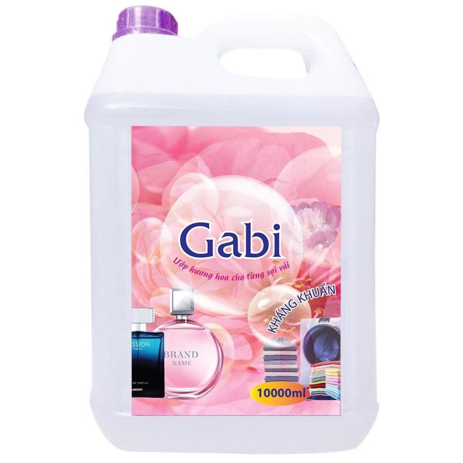Nước giặt xả vải quần áo Gabi đậm đặc thơm lâu, nước giặt sinh học Thái Lan dung tích 10L