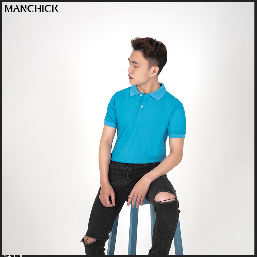 Áo thun Nam POLO trơn Manchick Vải Cotton Cá Sấu Cao Cấp Nhiều Màu Đen, Trắng, Hồng, Đỏ Đô, Xanh Đâm, Xanh Nhạt PL01