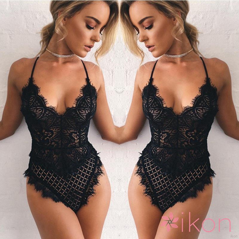 Bộ đồ lót ren liền thân cổ chữ V khoét sâu gợi cảm cho nữ | BigBuy360 - bigbuy360.vn