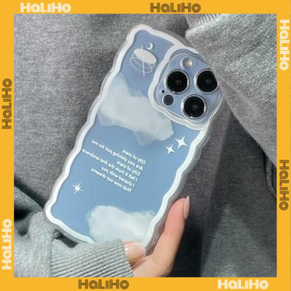 iPhone Case Silicone Soft Case Clear Case Wave Airbag Shockproof Camera Cover Protection White Cloud Compatible For iPhone 11 iPhone 13 Pro Max iPhone 12 Pro Max iPhone 7 Plus xr