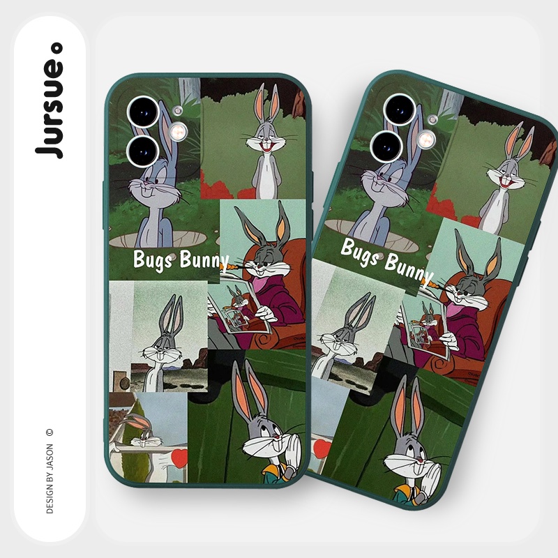 Ốp lưng JURSUE mềm hoạt hình dễ thương đẹp độc lạ Cho iPhone 14 13 12 11 Pro Max SE 2020 X XR XS 8 7 ip 6S 6 Plus Y2363