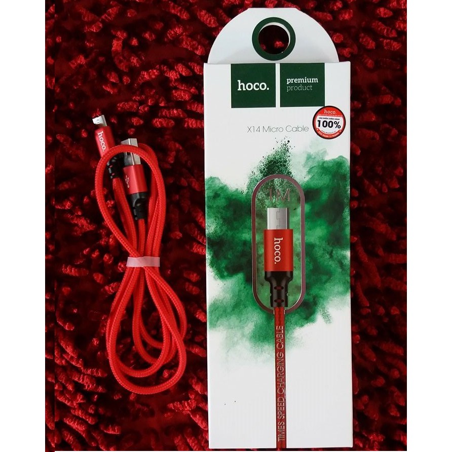 dây sac samsung hoco bọc dù x14
