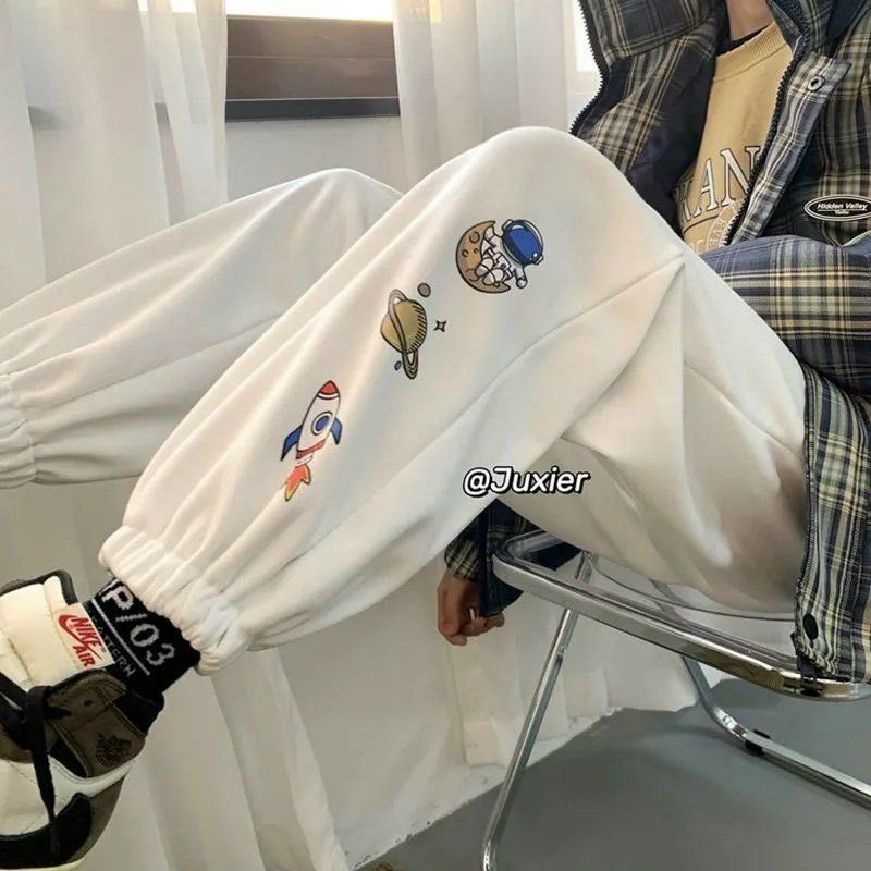 Quần joggery nam nữ ống rộng có thun dưới ống chất nỉ hình vũ trụ phong cách trẻ bao đẹp tpp656 mới