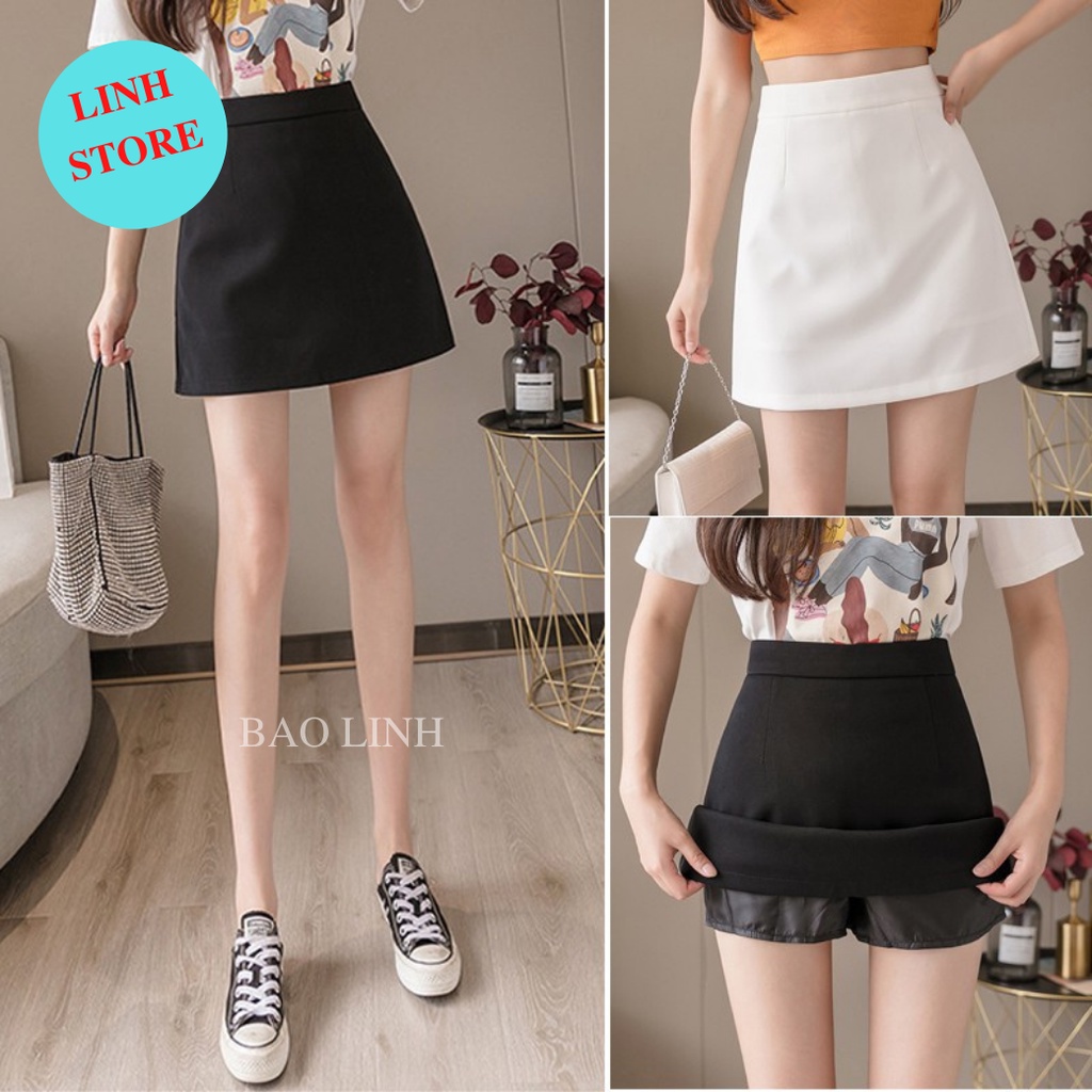 Chân Váy Chữ A Lưng Cao LINH STORE Công Sở Có Lót Trong Chống Lộ Dáng Ôm