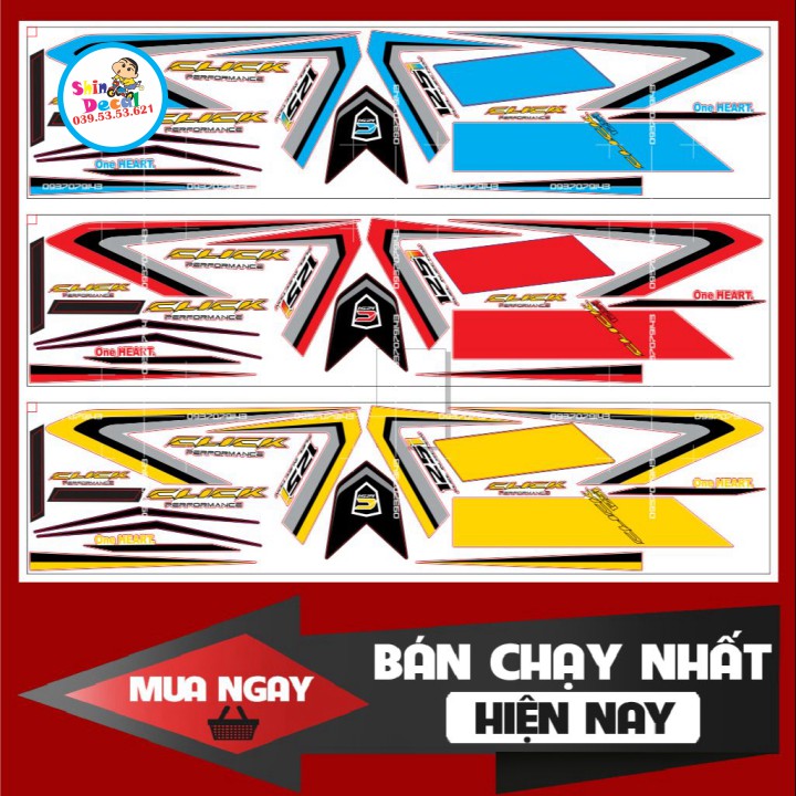 [SHIN DECAL] Tem xe Click 125i dán xe trắng | Shopee Việt Nam