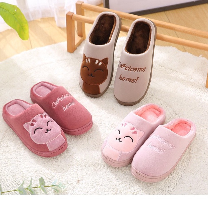 Dép Bông Ulzang Hình Mèo Dễ Thương Cực Êm DP97-Lins