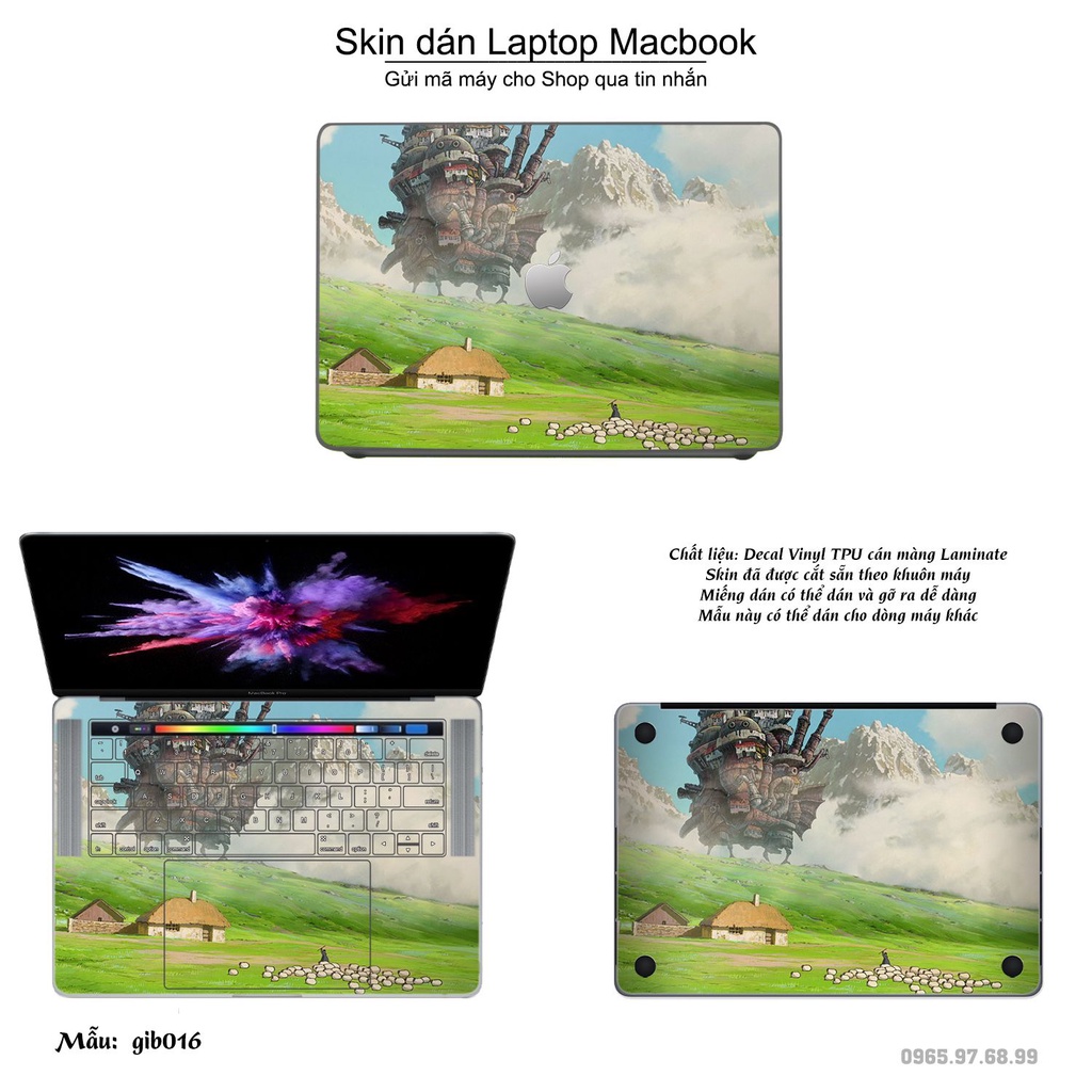 Skin dán Macbook mẫu Ghibli image (đã cắt sẵn, inbox mã máy cho shop)