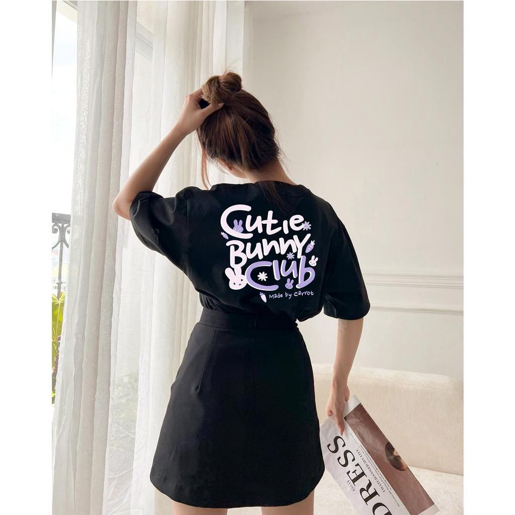 Áo thun CUTIE BUNNY CLUB form rộng unisex nam nữ