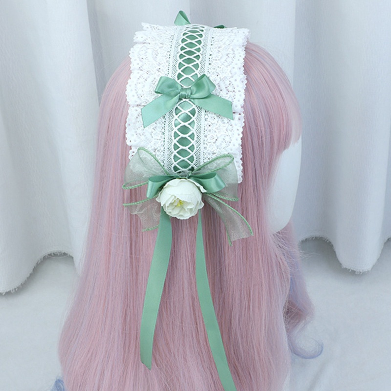 Cài Tóc Đính Nơ Ren Xếp Ly Tinh Tế Hóa Trang Dự Tiệc Cho Nữ