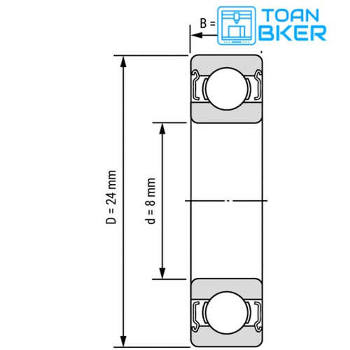 Vòng bi bạc đại 628zz trục phi 8