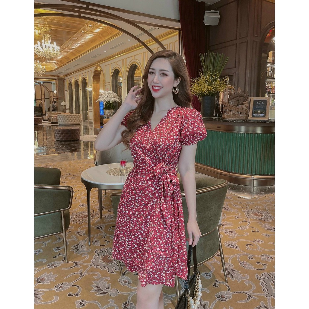 Váy nữ hoa nhí vintage kèm ảnh thật