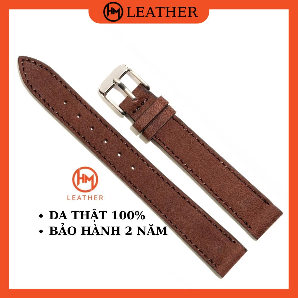 Dây đồng hồ nữ da bò sáp - Đủ size 12/14/16/18/20/22/24 - Thương hiệu uy tín Hima Leather - SAP
