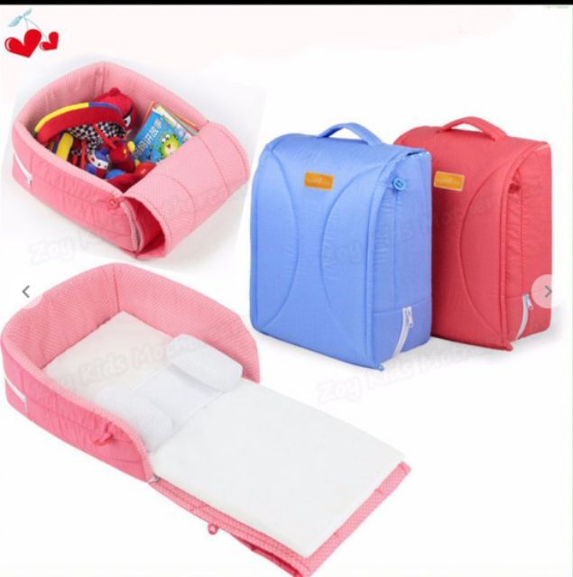 Túi du lịch kiêm lôi em bé nằm cao cấp