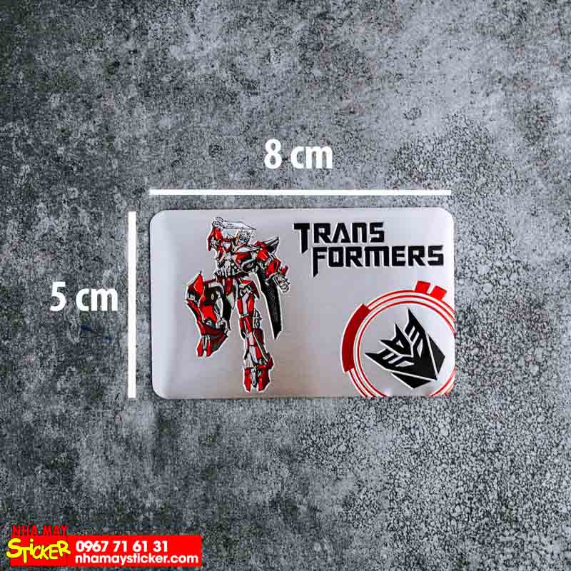 Sticker hình dán metal thẻ Transformer - Protect The Earth