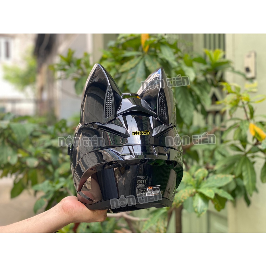 Nón Bảo Hiểm Fullface Tem ROC M137 R03 LÊN TAI MÈO - 2 kính - BẢO HÀNH 730 NGÀY - MUA LÀ CÓ QUÀ
