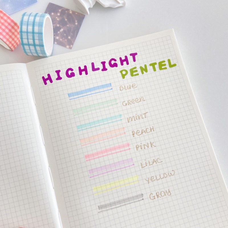 (lẻ cây) BÚT ĐÁNH DẤU 2 ĐẦU HIGHLIGHT PENTEL MÀU PASTEL