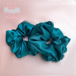 Scrunchies xanh cổ vịt❤️siêu to khủng lồ❤️dây chun buộc tíc bằng vải
