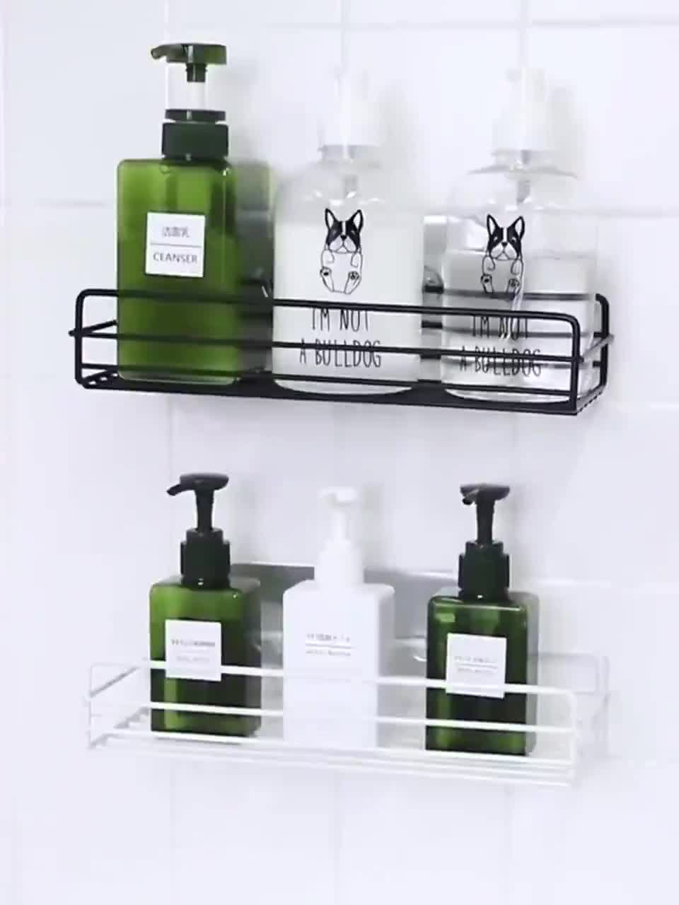 Kệ Nhà Tắm Hình Chữ Nhật, Kệ Sắt Dán Tường Cao Cấp Không Rỉ Siêu Chắc | BigBuy360 - bigbuy360.vn