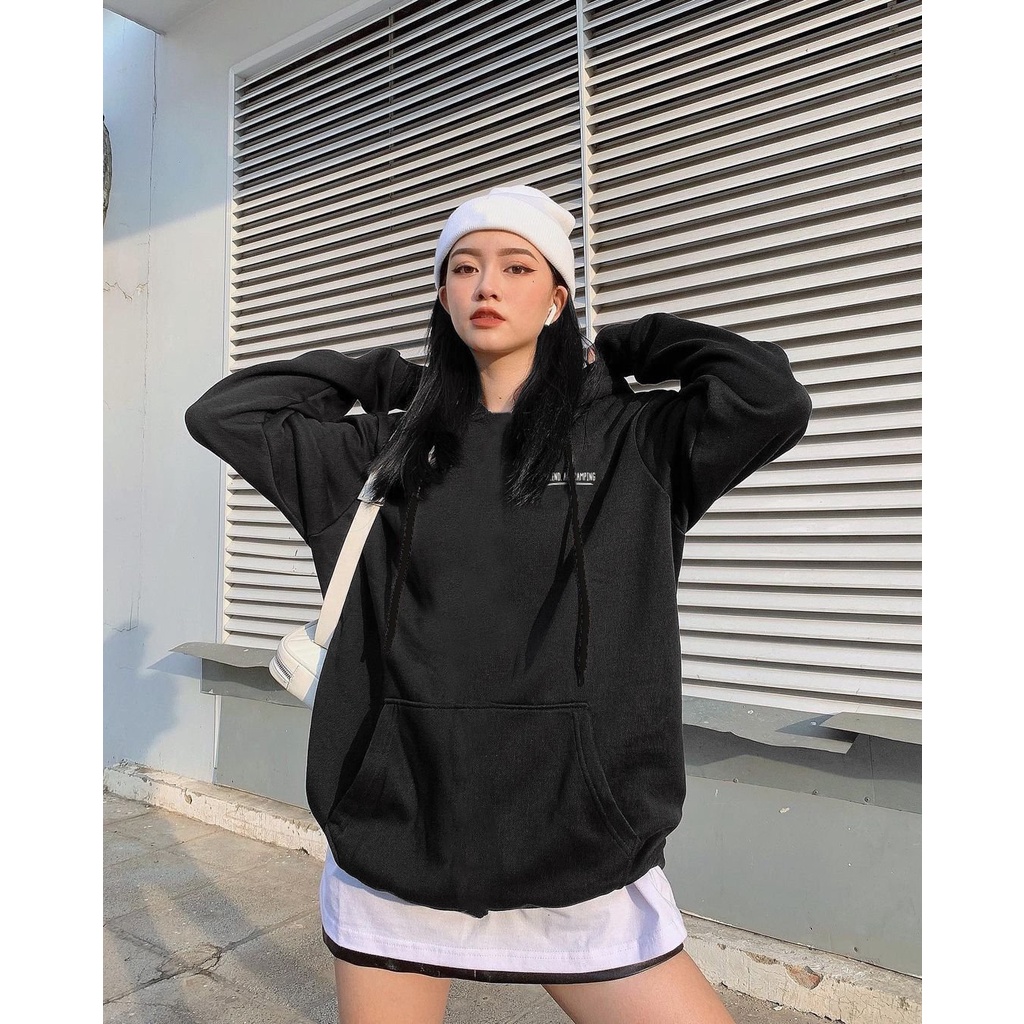 Áo Hoodie Unisex Icon Camp Nỉ Bông Greend Basic Design 2021 HD46
