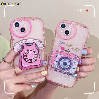 Ốp Điện Thoại Trong Suốt Chống Sốc Kèm Giá Đỡ Hình Trái Tim Cho iPhone 13 12 11 Pro Max XS Max XR X