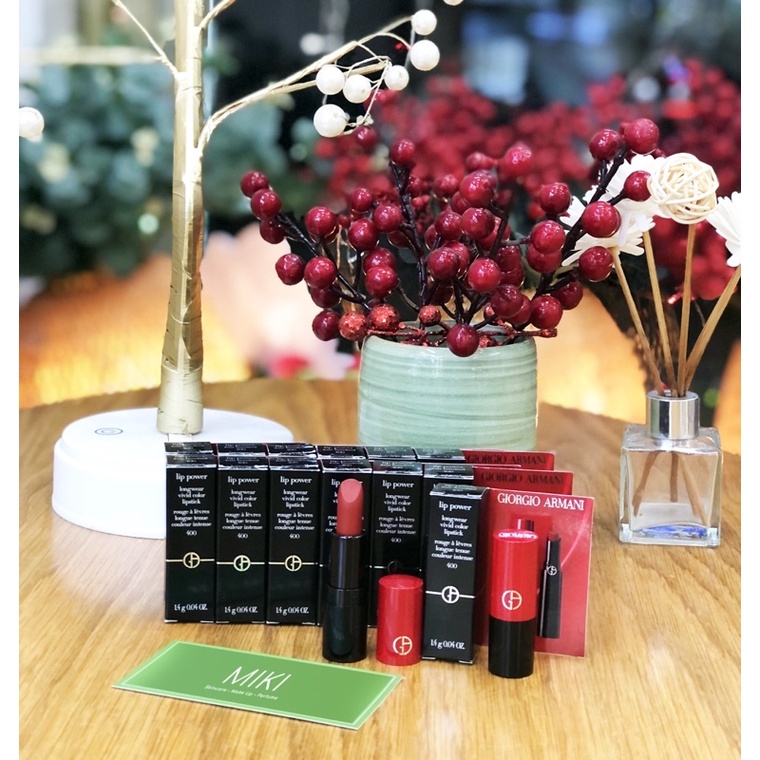 SON LÌ GIORGIO ARMANI ROUGE D'ARMANI MATTE BẢN MINI 1.5G MÀU 400 ĐỎ LẠNH