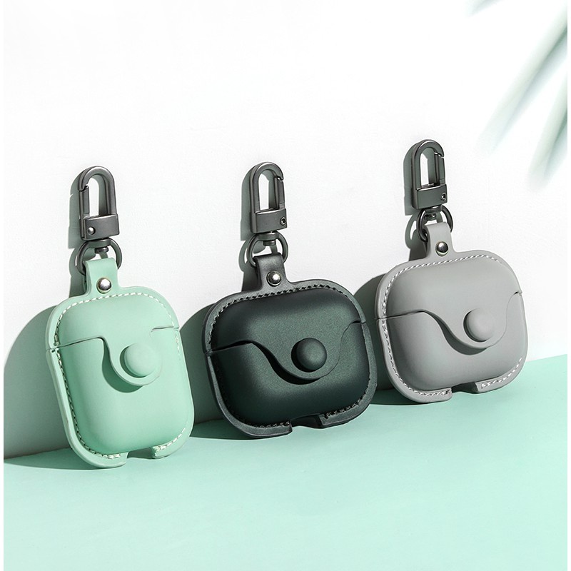Vỏ bảo vệ hộp sạc tai nghe SPRISE da PU có móc khóa thích hợp cho Airpod 1 2 Pro