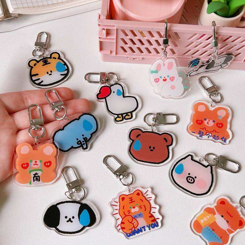 Móc Khóa Hình Gấu Bằng Acrylic Dễ Thương