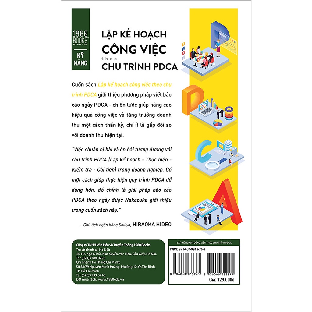 Sách - Lập Kế Hoạch Công Việc Theo Chu Trình PDCA