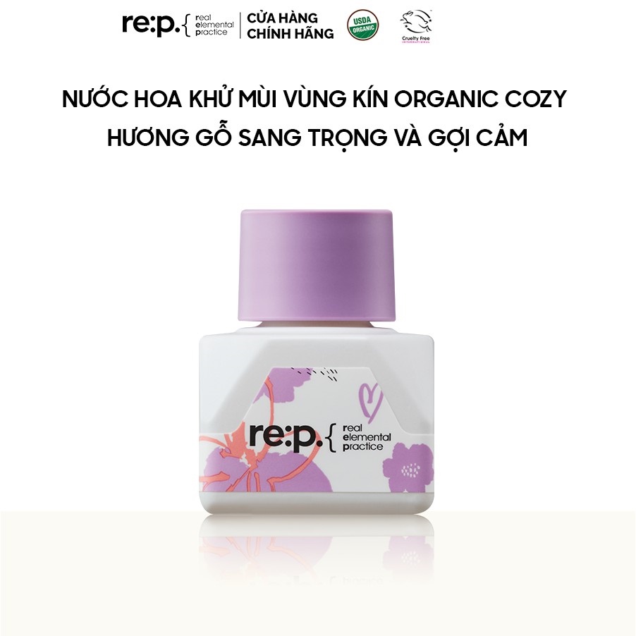 Nước Hoa Vùng Kín Organic Cosy Hương Hoa Thanh Mát Quyến Rũ RE:P Natural Herb Inner Balance Cosy 5ml (Có che tên)