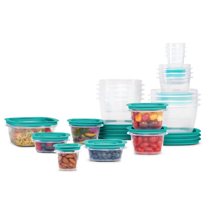 Hộp đựng đa năng Rubbermaid loại nắp xanh 42 món(21 hộp)