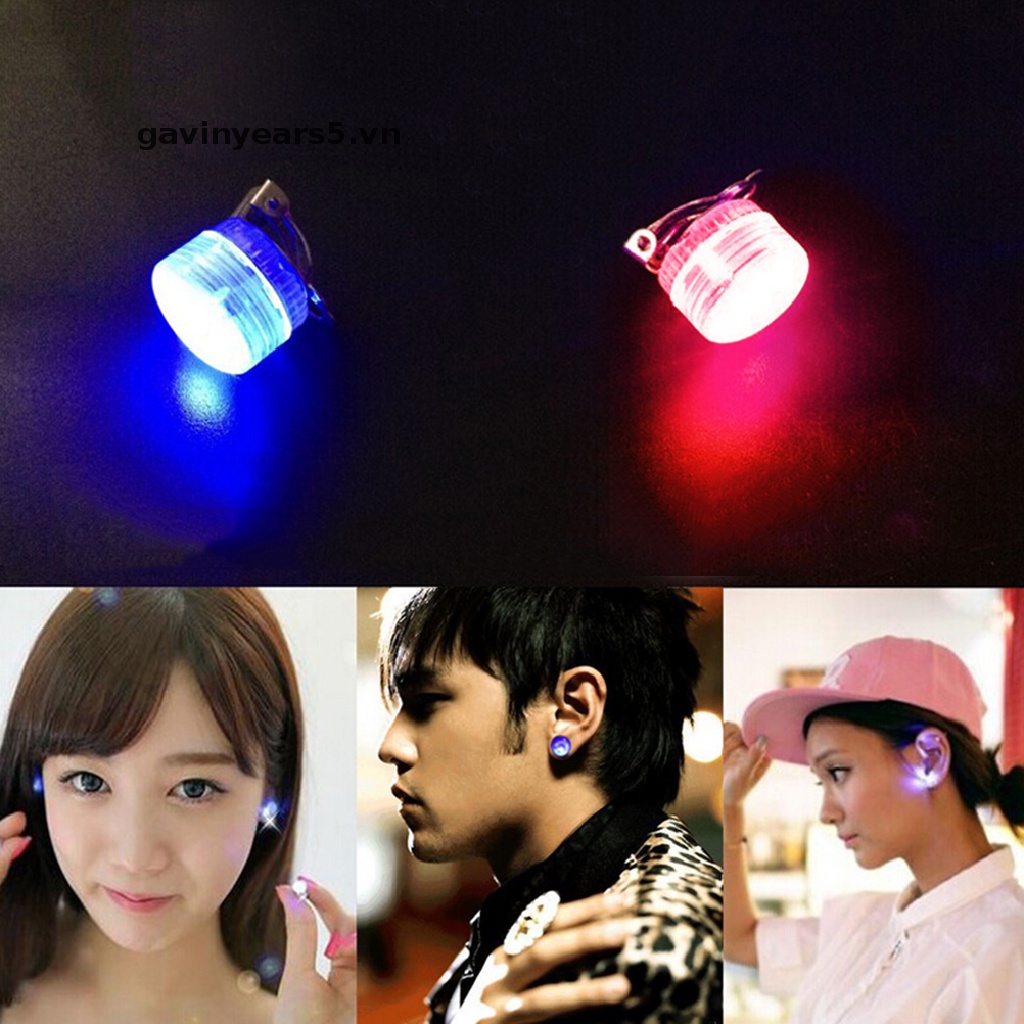 Khuyên Tai Đèn LED Xanh Đỏ Lấp Lánh