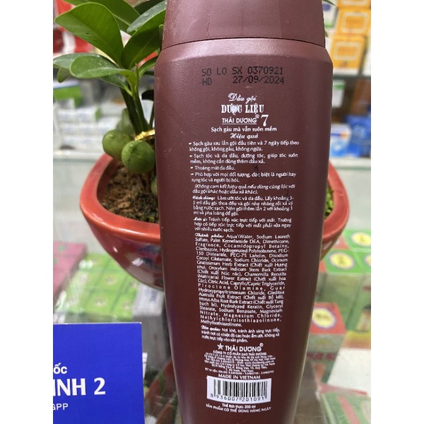 ✅ [Chính Hãng] Dầu gội dược liệu Thái Dương 3 và 7 giúp tóc mềm mượt và sạch gàu