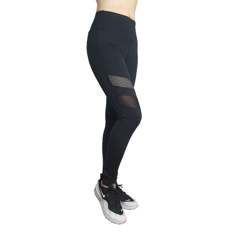 Quần Tập Gym Yoga Legging Nữ Cạp Cao - Quần Legging Nữ Nâng Mông Phối Lưới Thoáng Mát Thoải Mái