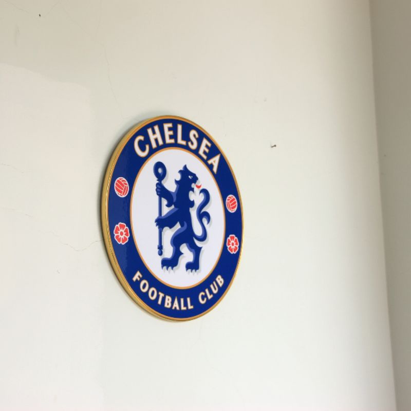Tranh bóng đá treo tường - Tranh logo Mancity, Chelsea, Bayern Munchen, Real Madrid, Barcelona