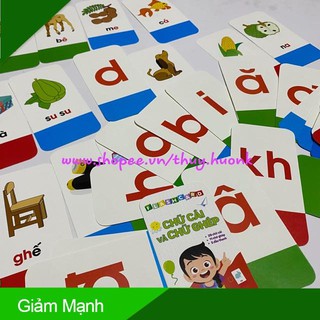 [Cực Hot] Bộ thẻ CHỮ CÁI và GHÉP CHỮ Tiếng Việt Flashcard gym