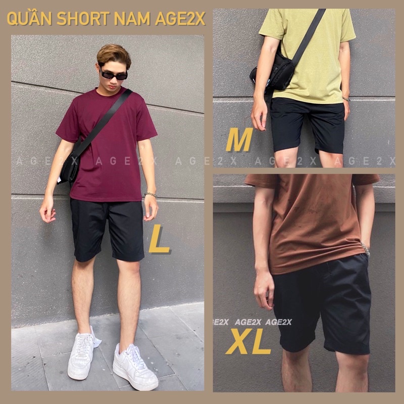 Quần Short kaki Nam chất kaki, hàng VNXK chất lượng cao wash mềm xịn, siêu thấm, siêu bền bỉ, chính hãng AGE2X