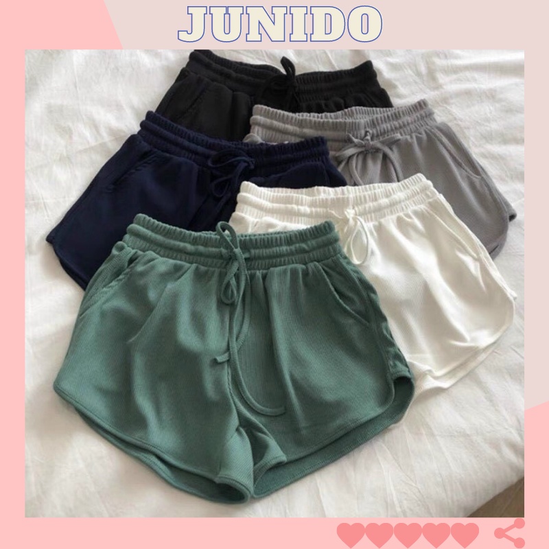 Quần short nữ chất cotton co dãn siêu mát mặc nhà QA03 JUNIDO