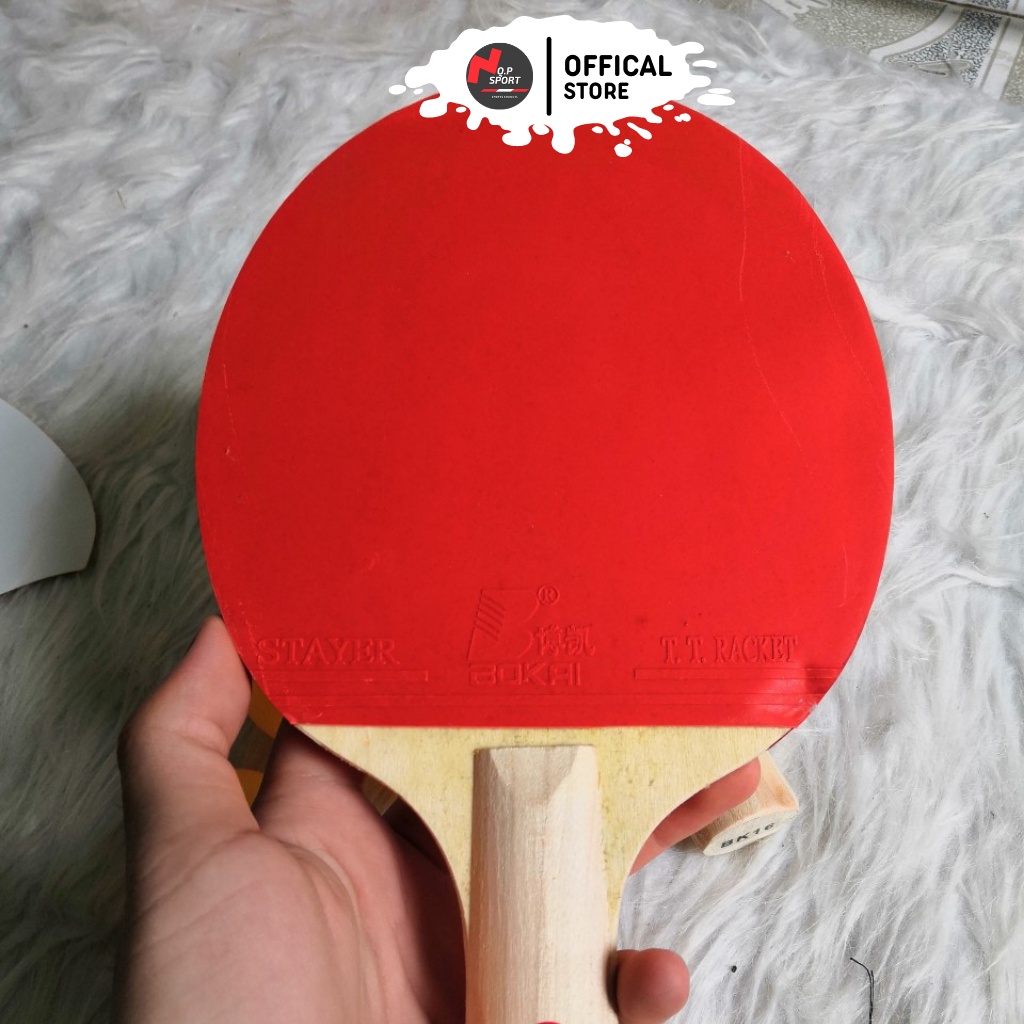 Vợt Bóng Bàn Bokai Cao Cấp (Free Ship) Tiêu Chuẩn_Dành Cho Người Mới Tập Chơi_Tằng 3 Quả Bóng Bàn | 2 Chiếc Vợt