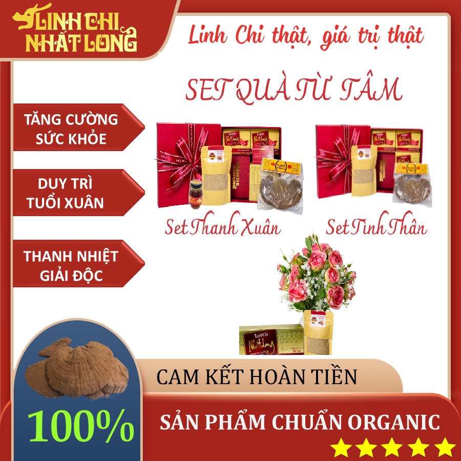 Set Quà Tặng Sinh Nhật Vì Sức Khỏe- Quà Tặng Linh Chi Đỏ Nhất Long Chính Hãng- Kìm Hãm Sự Phát Triển Tế Bào Ung Thư