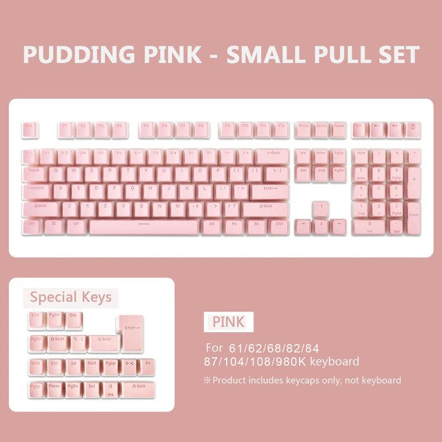 Bộ Keycap Pudding 129 Phím Xuyên Led  dành cho bàn phím cơ