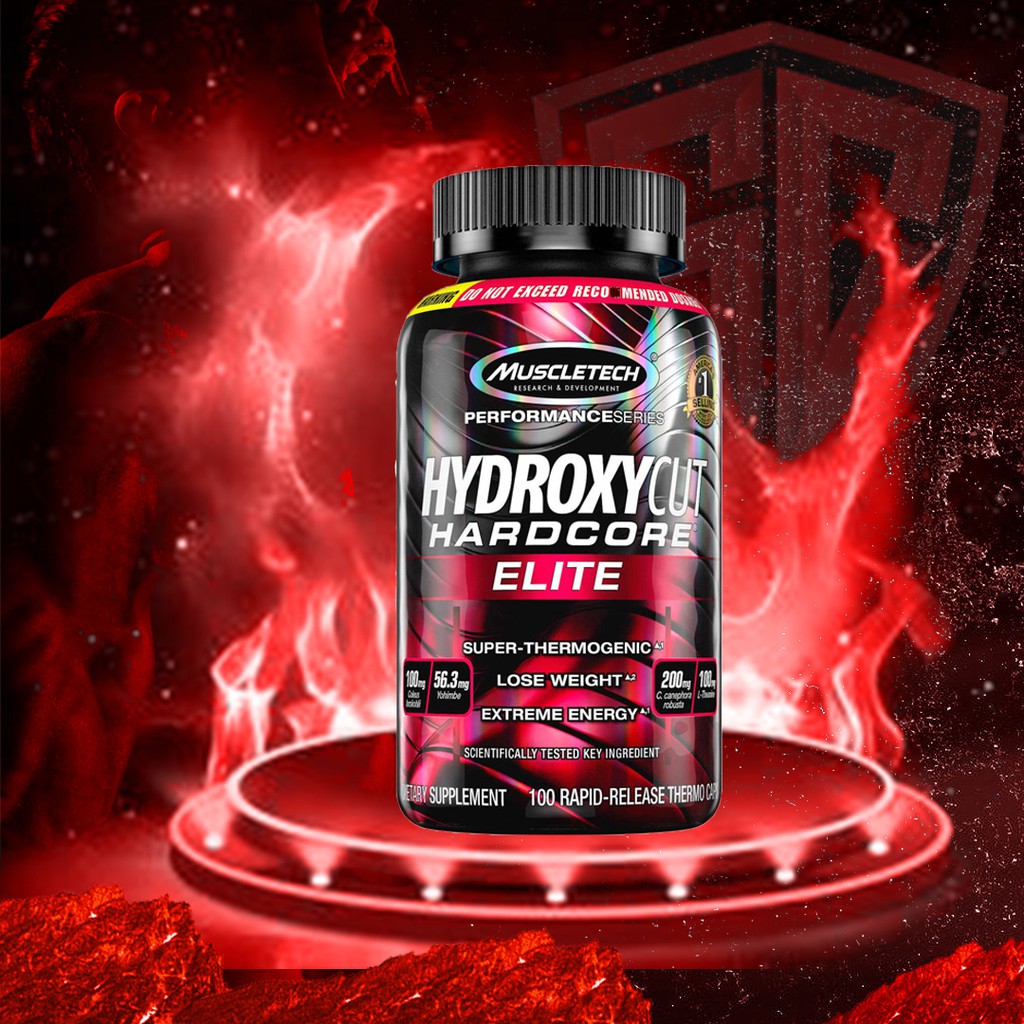 Hydroxycut | Muscletech Hydroxycut Hardcore Elite Viên Uống Hỗ Trợ Đốt Mỡ Giảm Cân 110v - Chính Hãng - Suppcare