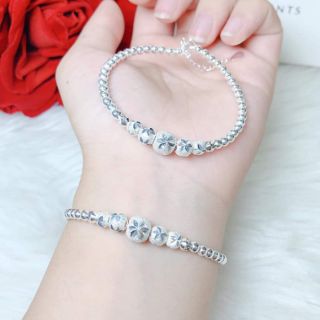 Lắc tay bi bạc cho nữ